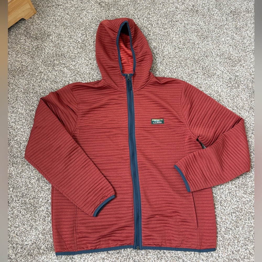 L.L. Bean Full Zip Rust Orange Hoodie Men’s Large